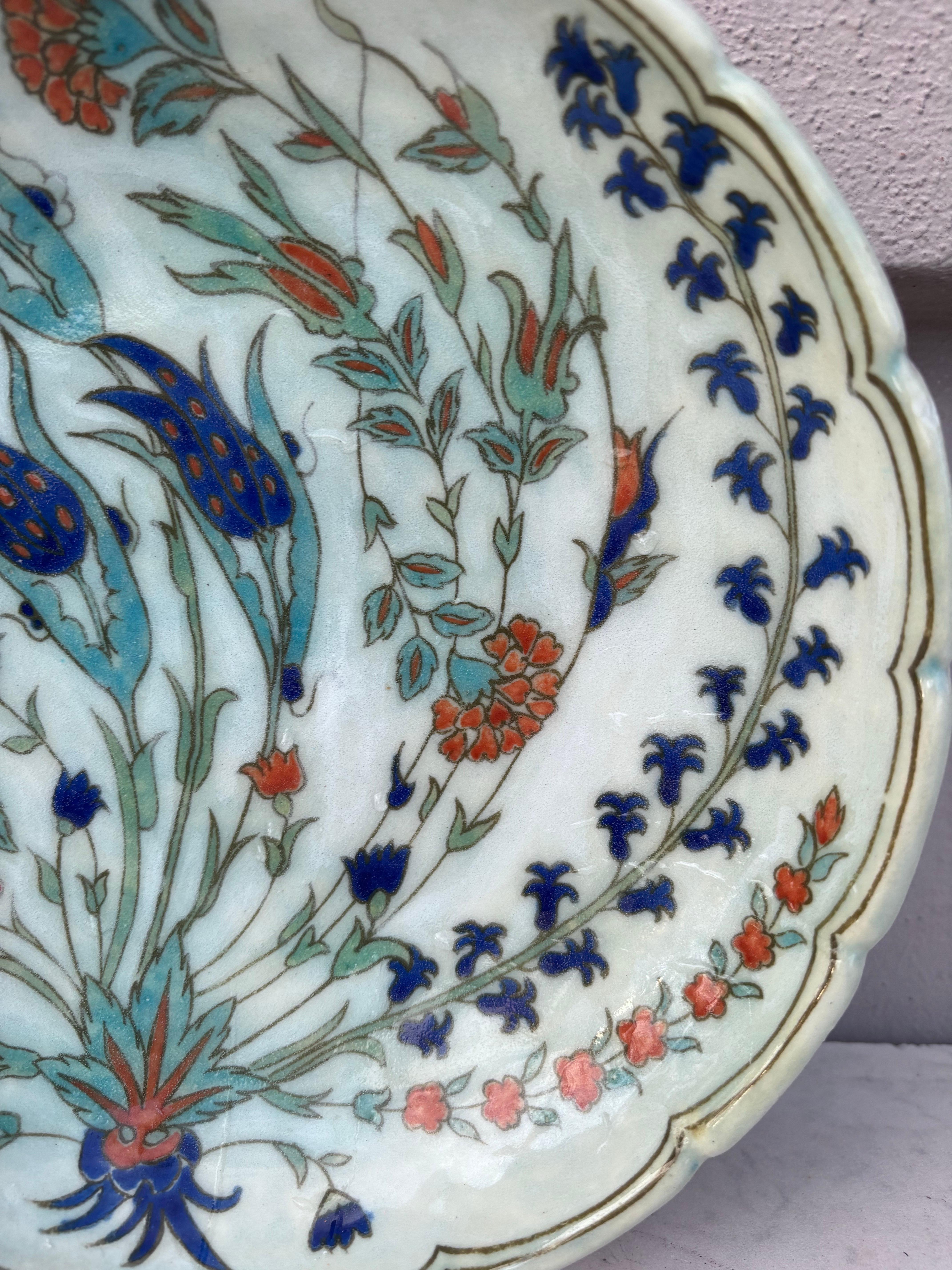Francese Piatto da portata francese Iznik Art Deco Edmond Lachenal in vendita