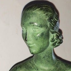 Art Deco French Lamp with Nude Dancer