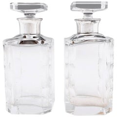 Art Deco French Lead Crystal Decanters, 20th Century