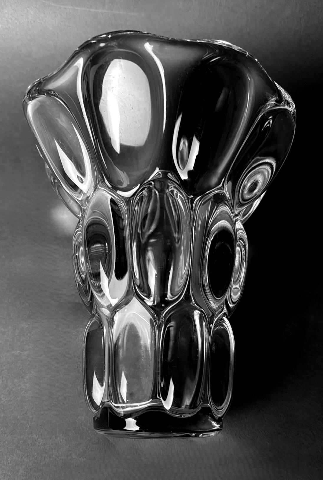 Art Deco, French Lead Crystal Vase In The Vannes-Le-Châtel Style 5