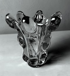 Art Deco, French Lead Crystal Vase In The Vannes-Le-Châtel Style