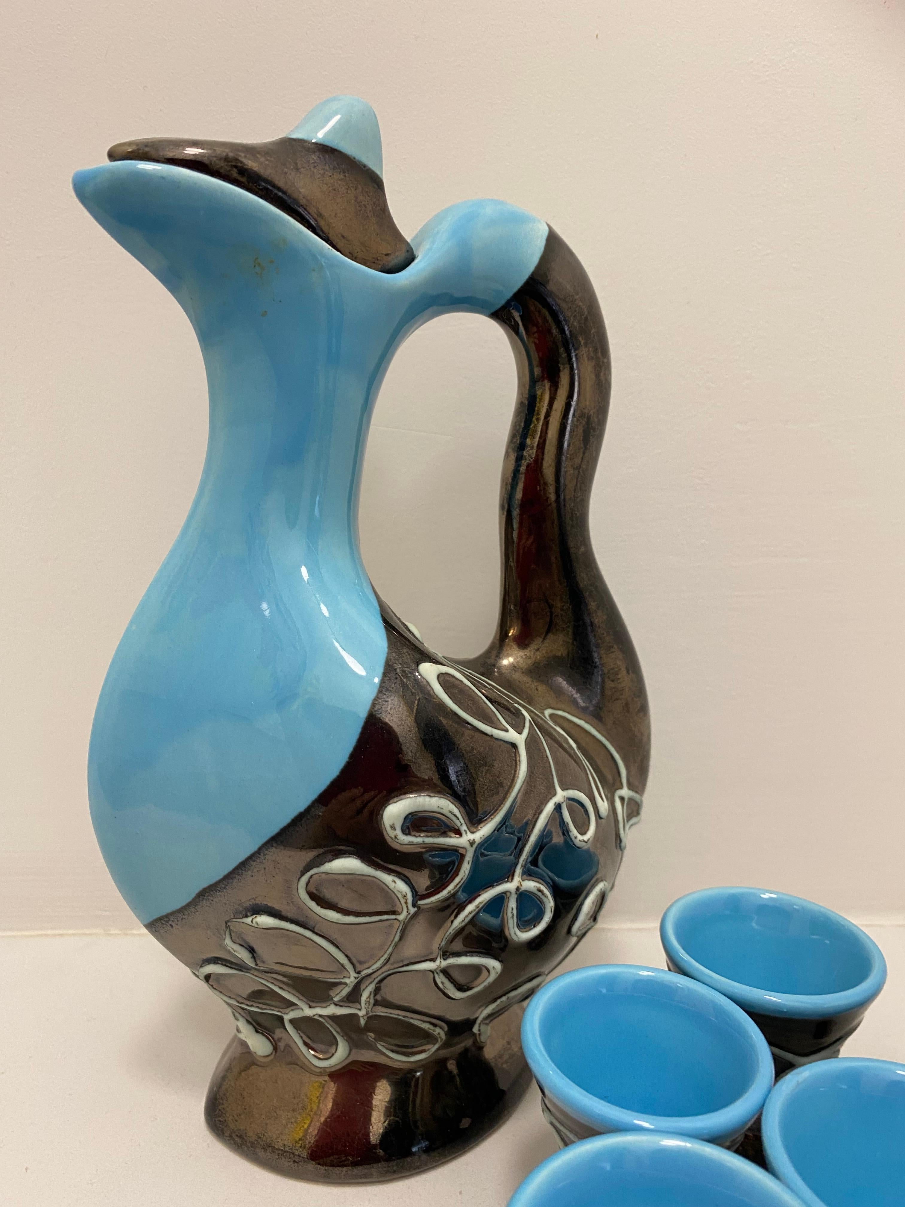 Set di liquori francesi Art Déco di Vallauris in vendita 4