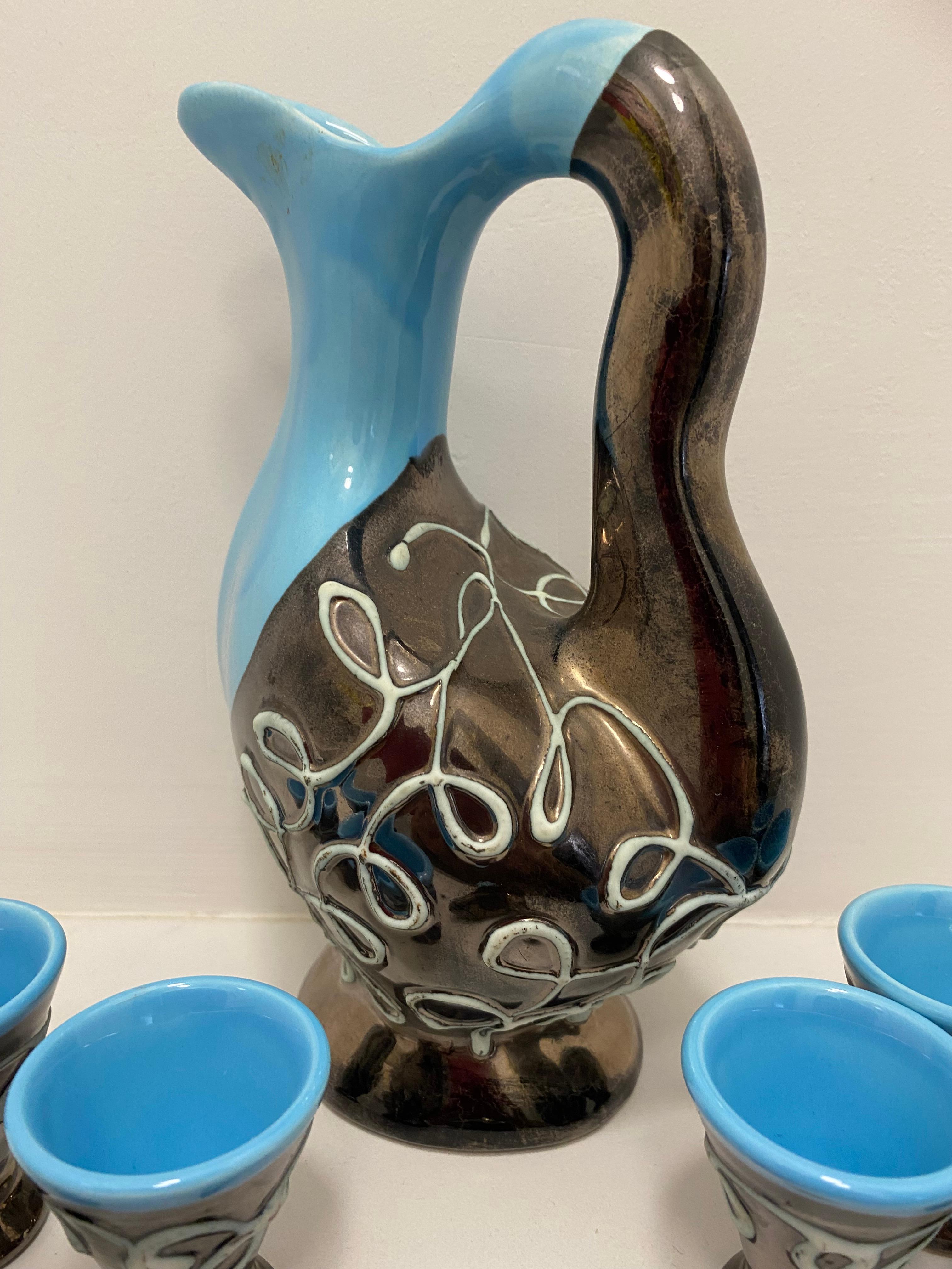 Set di liquori francesi Art Déco di Vallauris in vendita 1