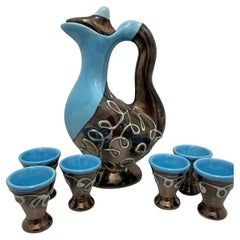 Ensemble de liqueur française Art Déco de Vallauris