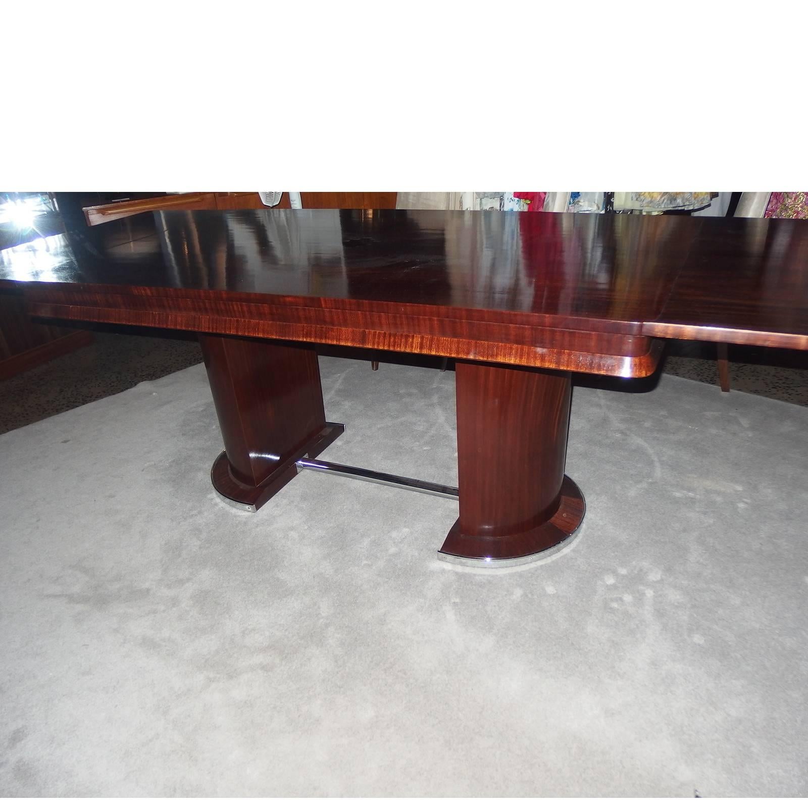 Art Deco French Long Extension Dining Table 2