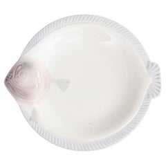 Assiette à poisson Art Déco en majolique de Longwy, Circa 1930