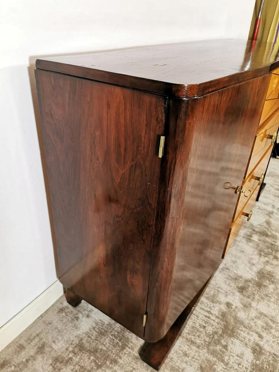 Art Deco French Mahogany and Birch Sideboard, 1920 5