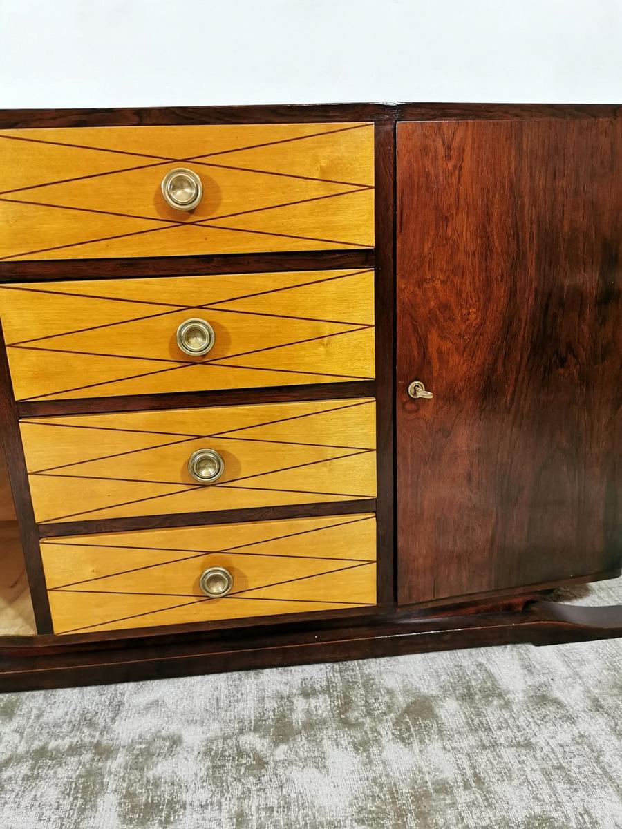 Art Deco French Mahogany and Birch Sideboard, 1920 1