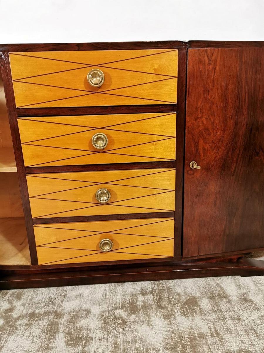 Art Deco French Mahogany and Birch Sideboard, 1920 2