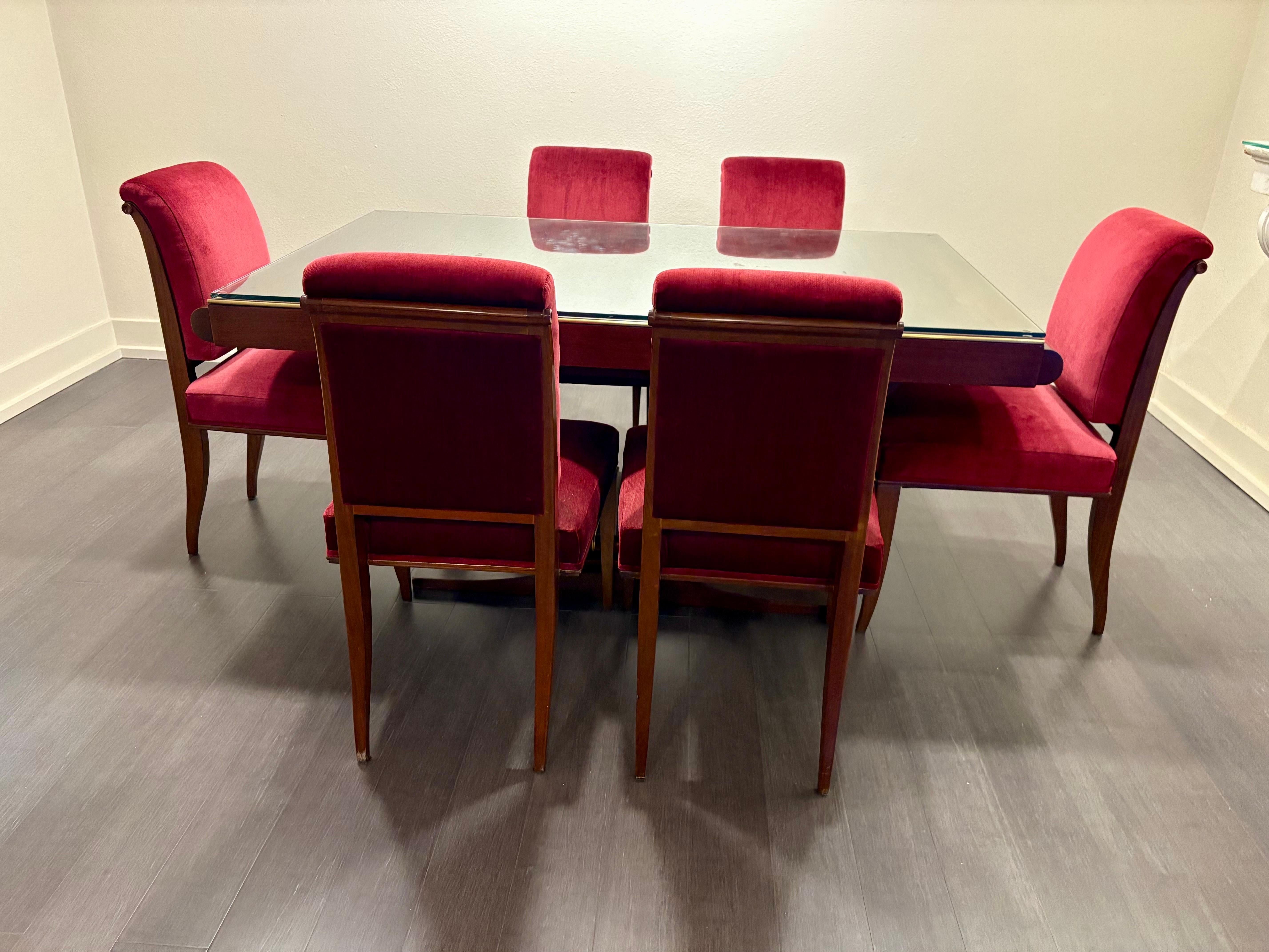 Art Deco French Mahogany Dining / Library Table For Sale 9