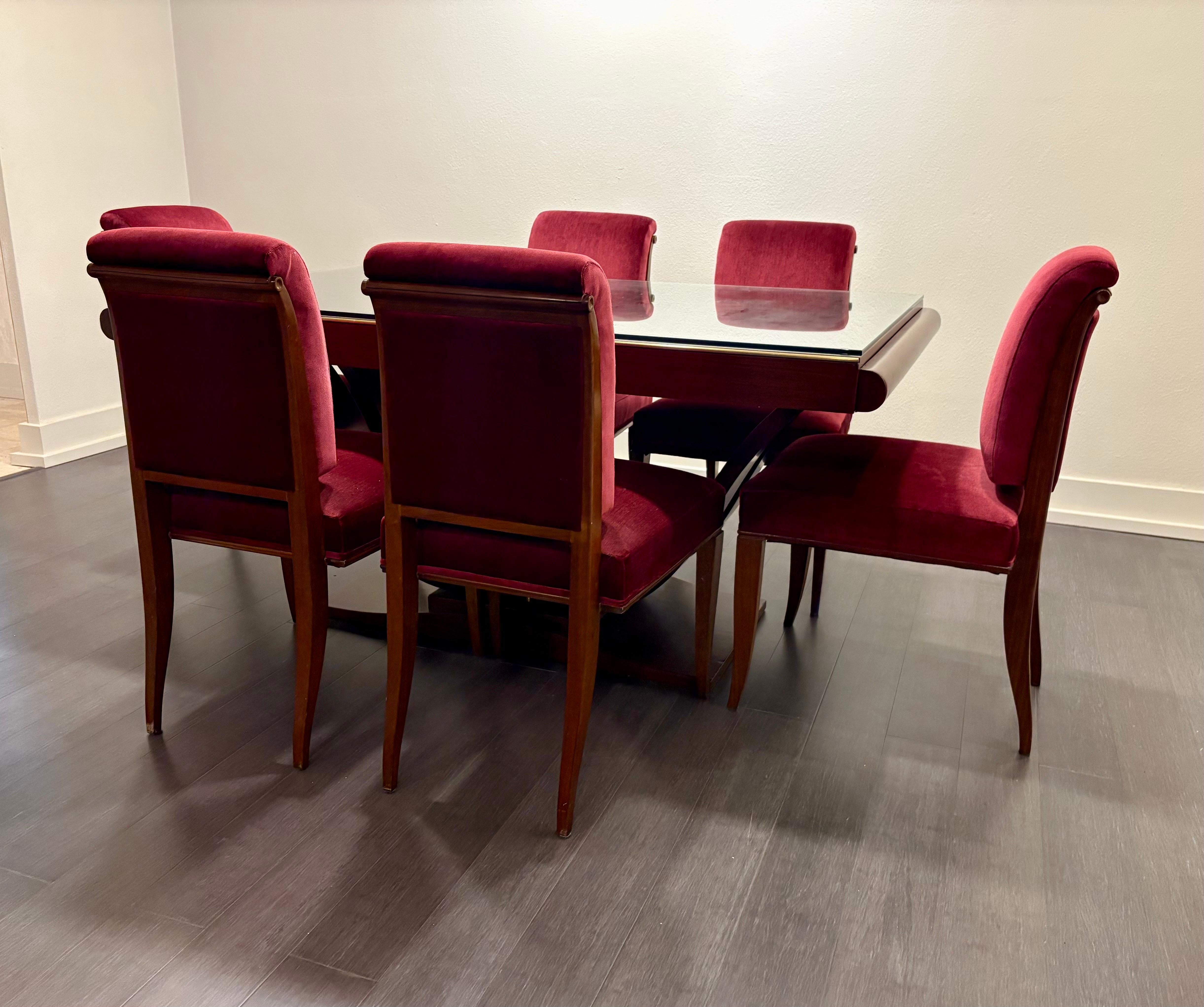 Art Deco French Mahogany Dining / Library Table For Sale 10