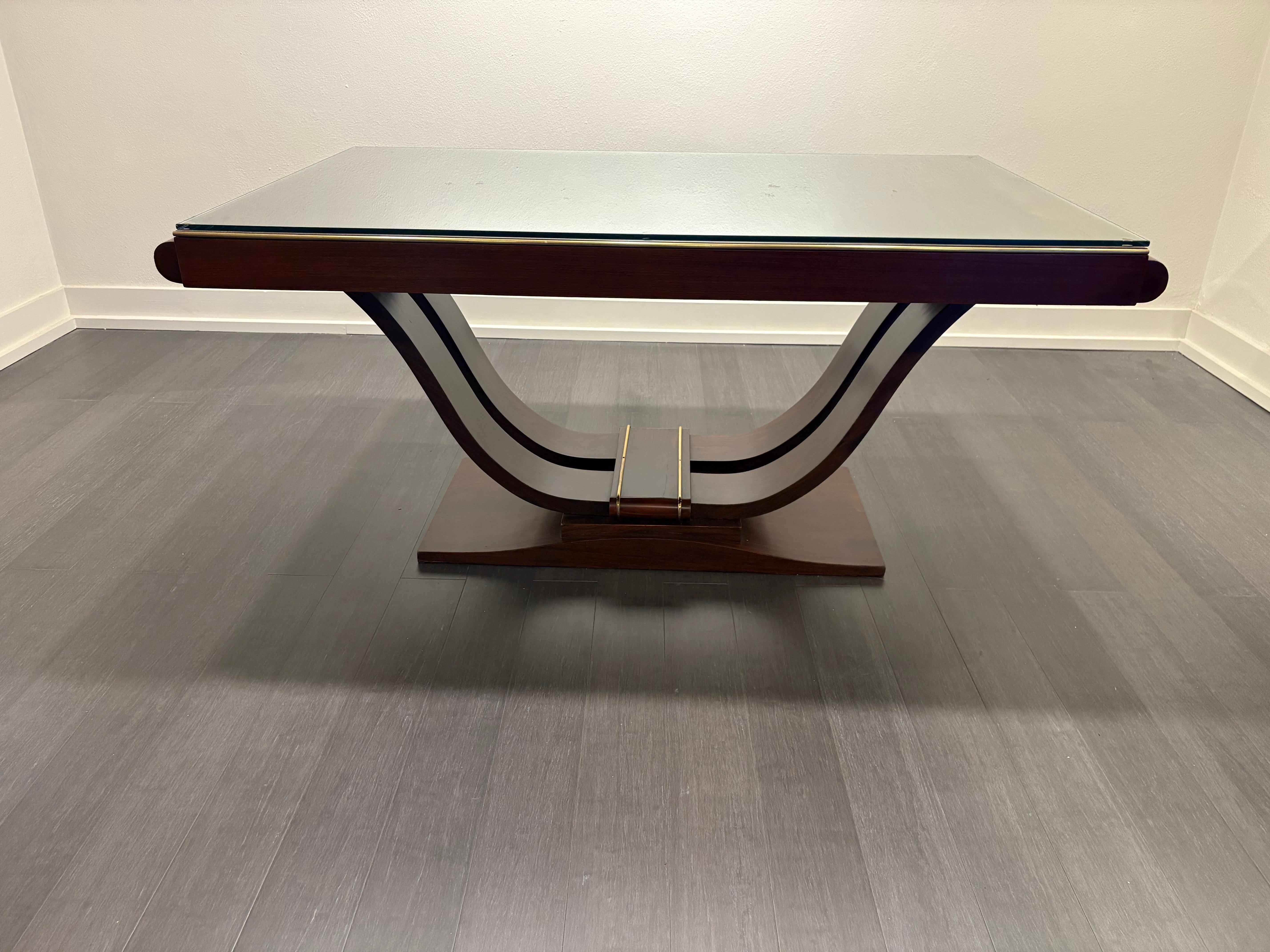 Art Deco French Mahogany Dining / Library Table For Sale 12