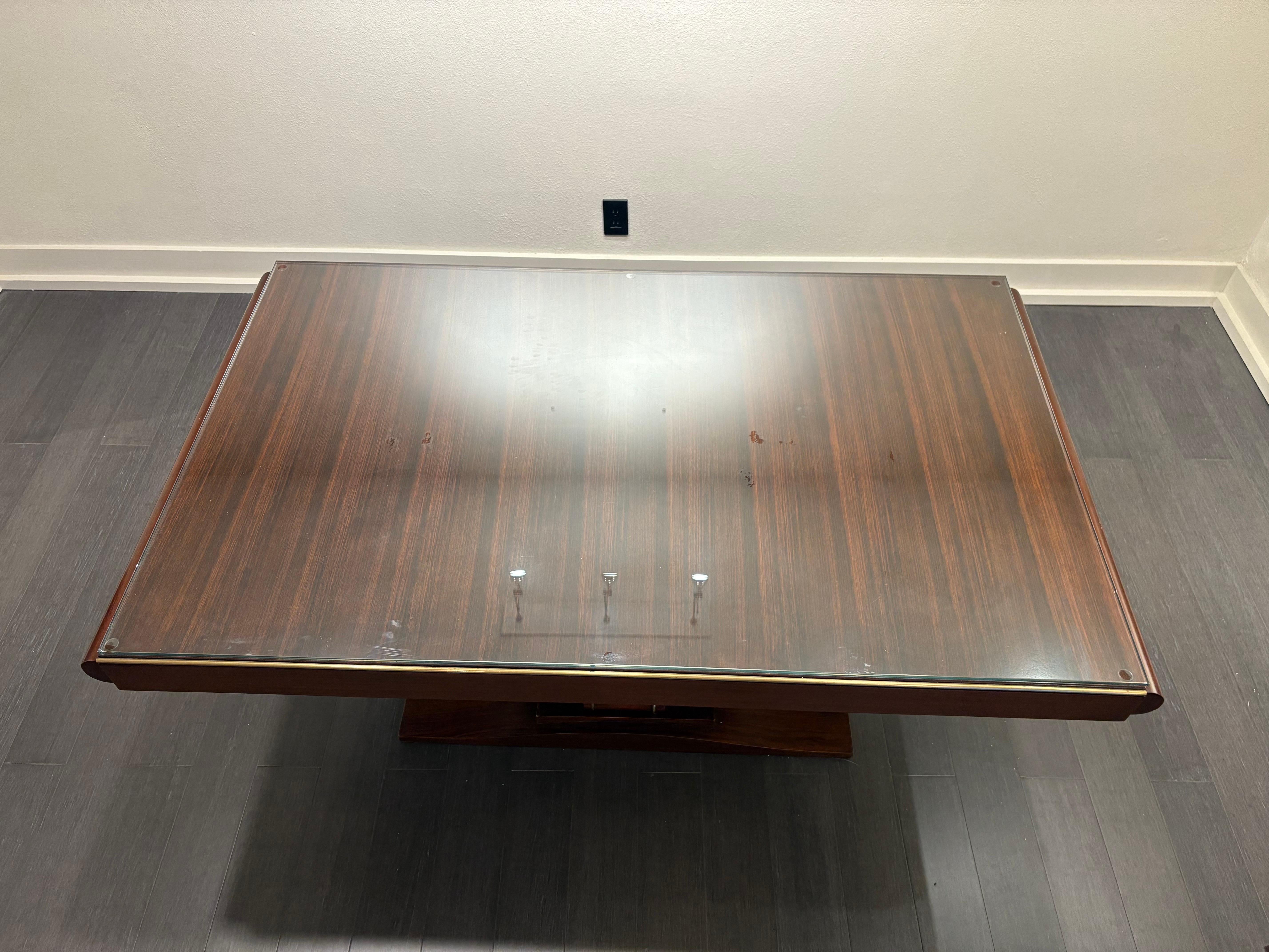 20th Century Art Deco French Mahogany Dining / Library Table For Sale