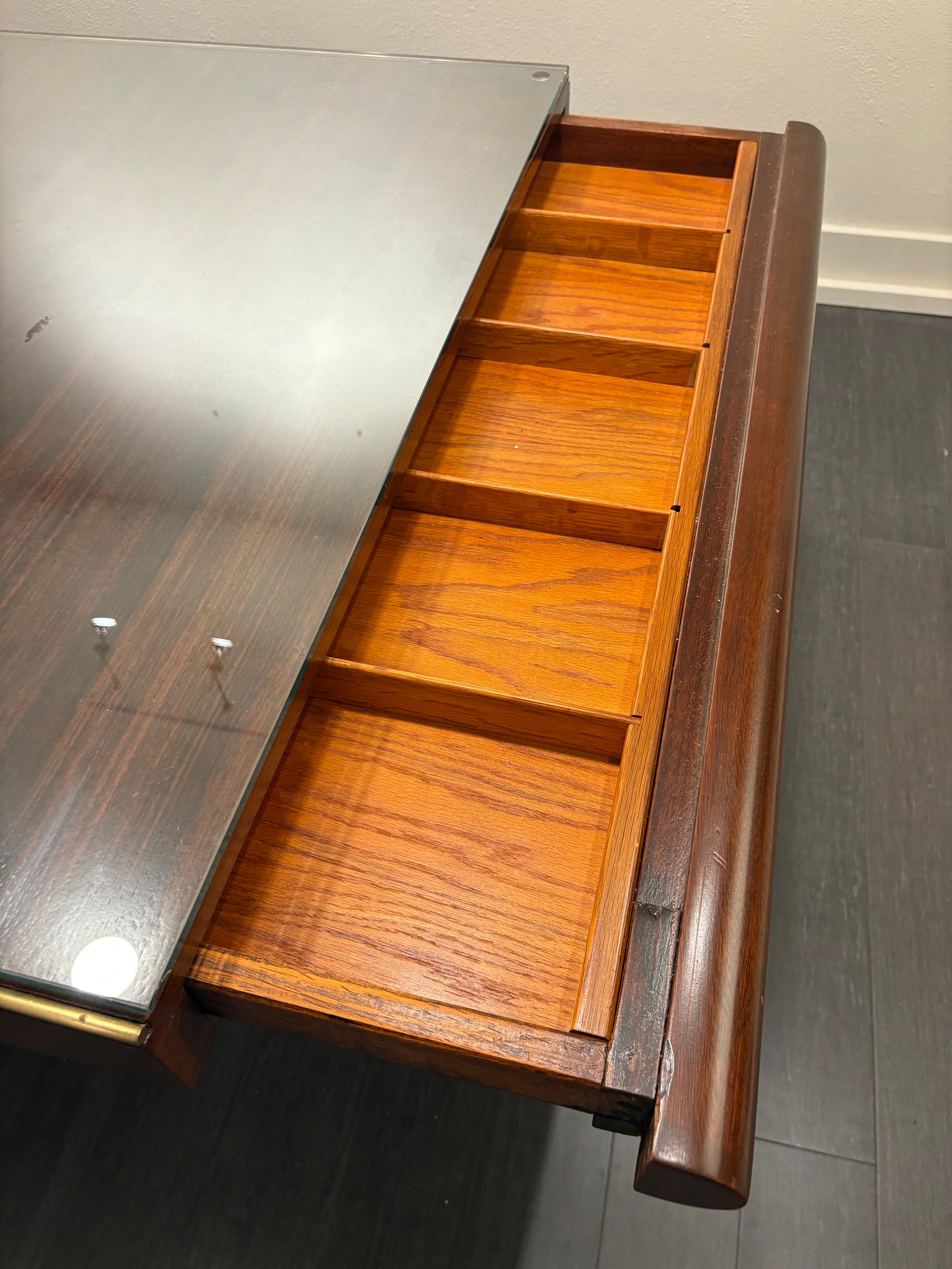Art Deco French Mahogany Dining / Library Table For Sale 1