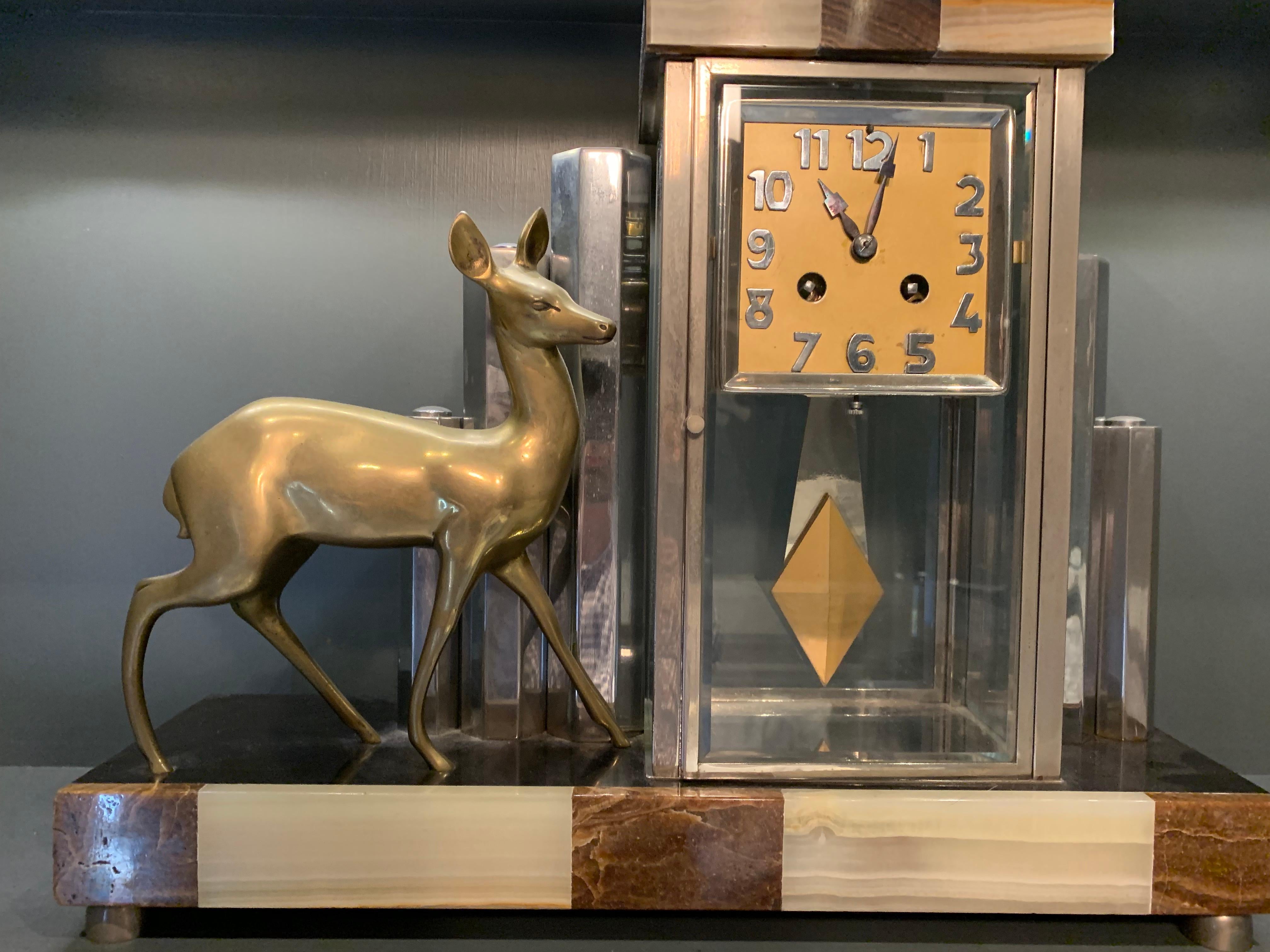 Art Deco French Mantel Clock 5
