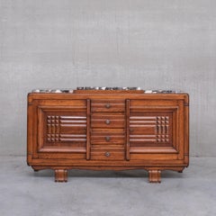 Art Deco French Marble Credenza or Sideboard