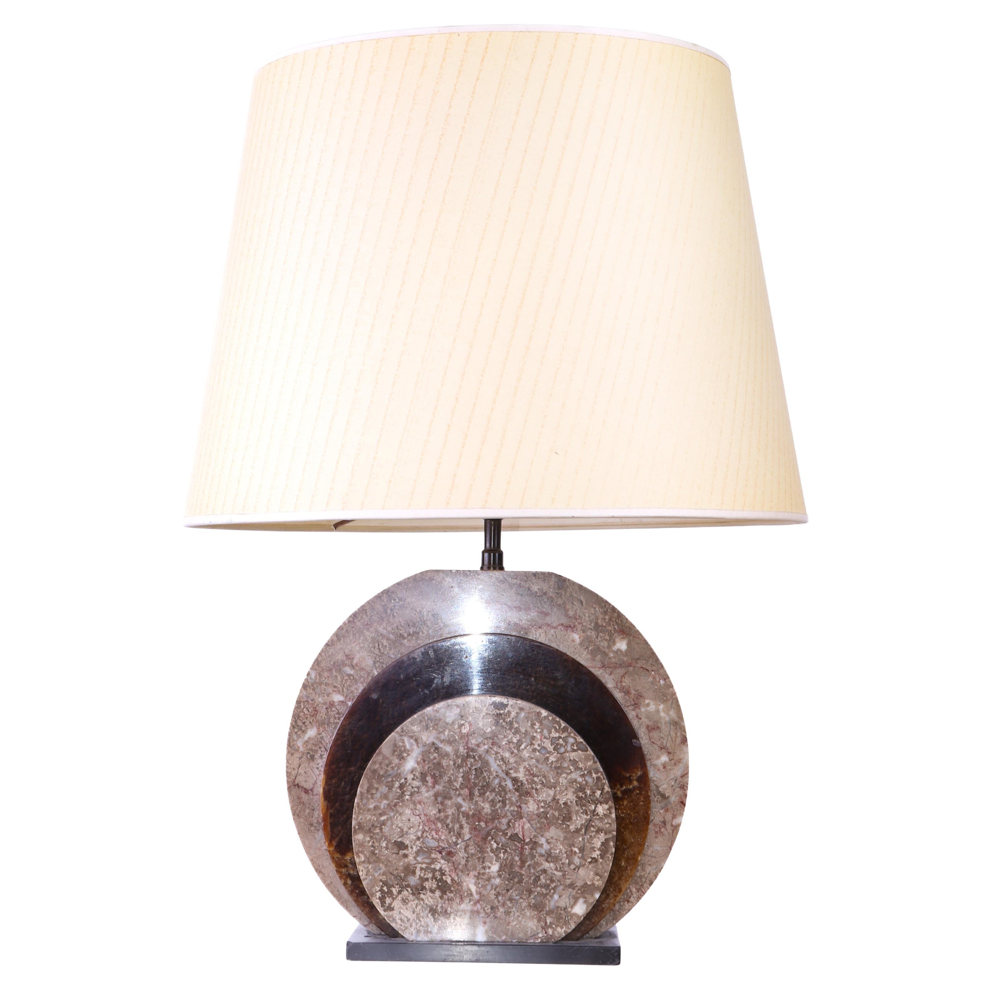 Art Deco French Marble Table Lamp