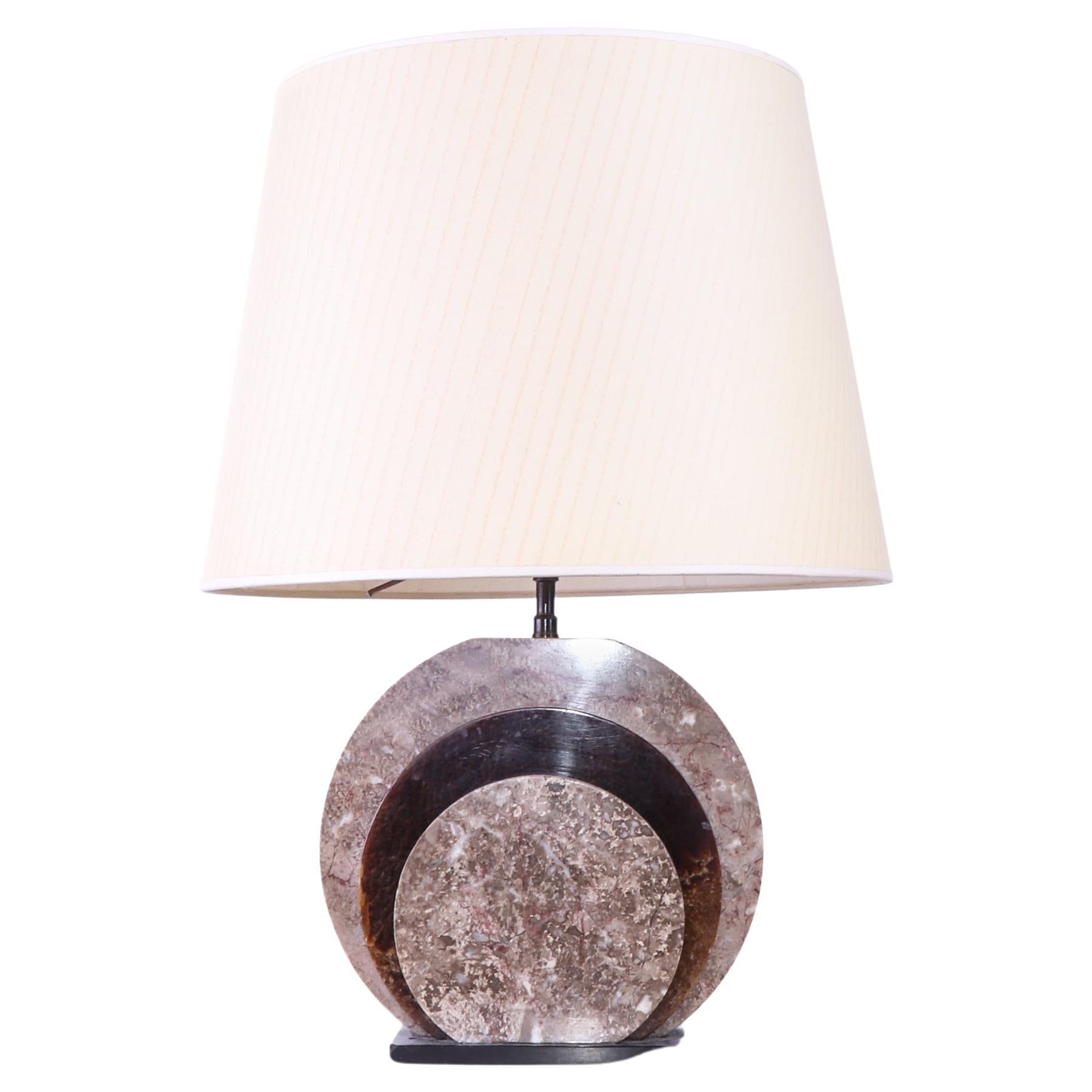 Lampe de table Art Déco française en marbre