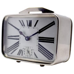 Art Deco French Miniature Alarm Clock, circa 1930