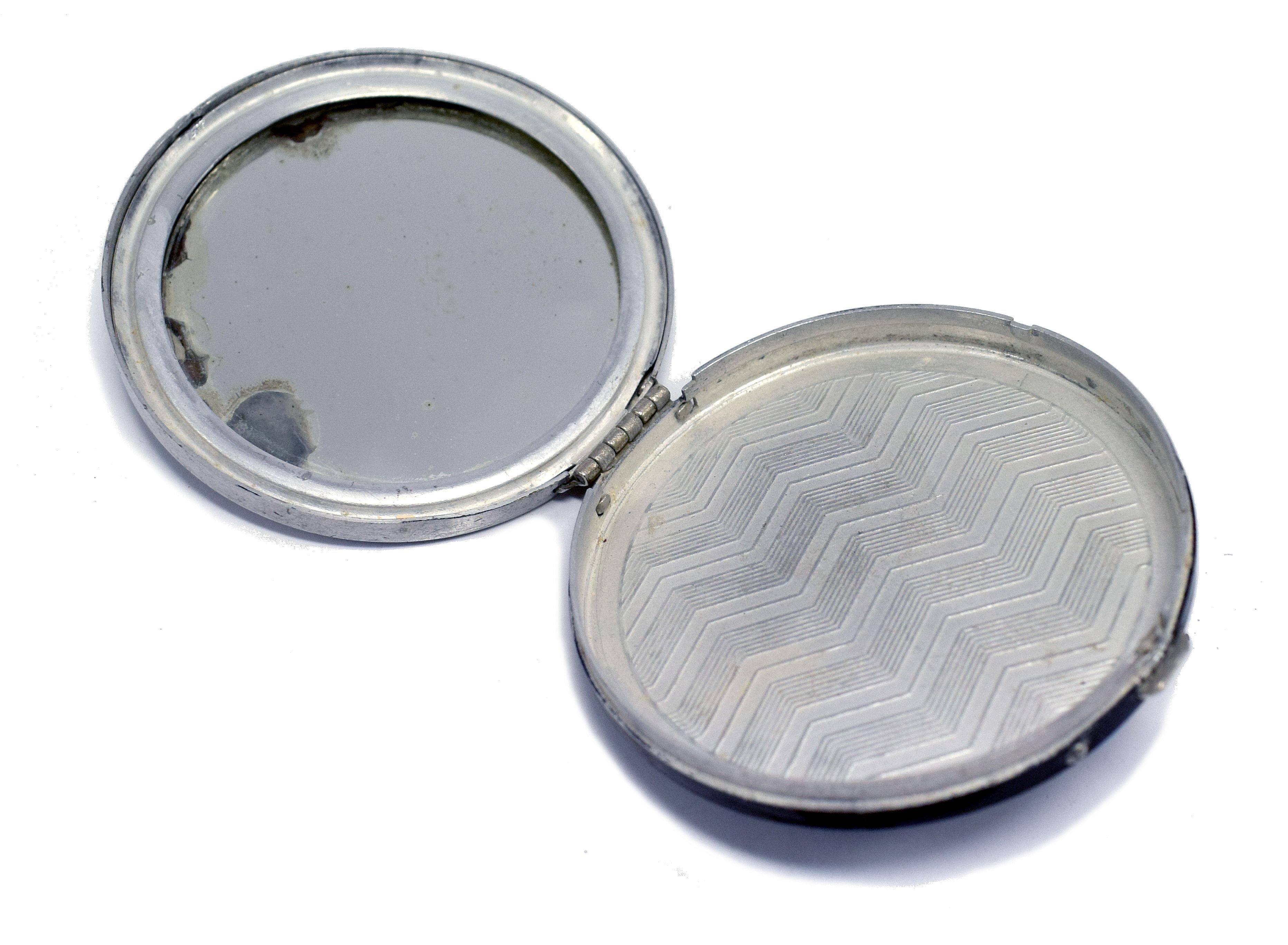 Women's Art Deco French Modernist Ladies Powder Compact, circa 1935