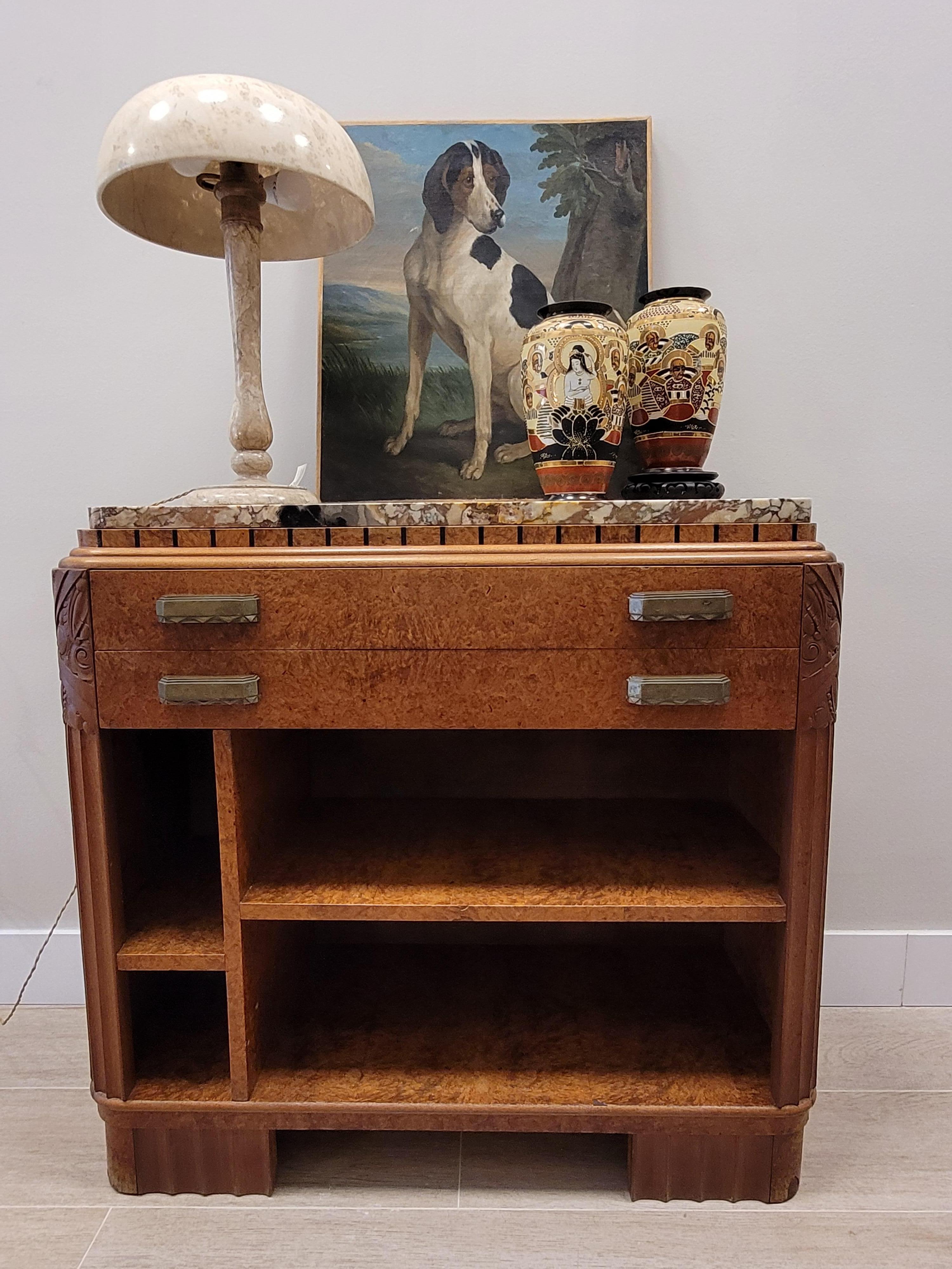 Art Deco French Music Cabinet, Bookcases Mercier Frères 