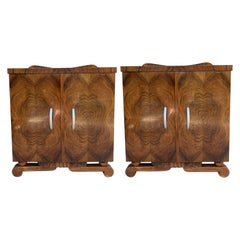 Comodini francesi Art Deco, anni '30, set di 2