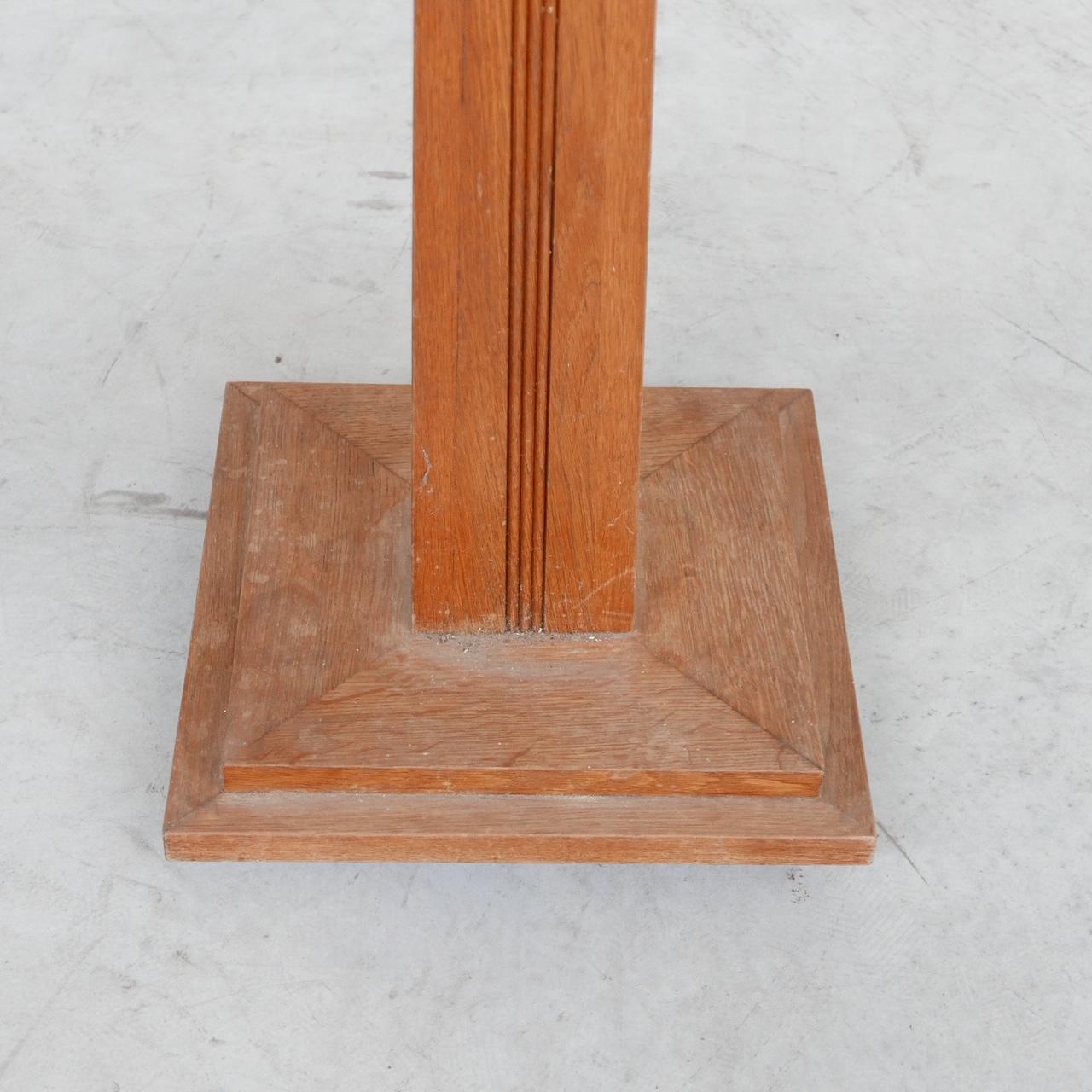 Art Deco French Oak Floor Lamp In Good Condition For Sale In London, GB