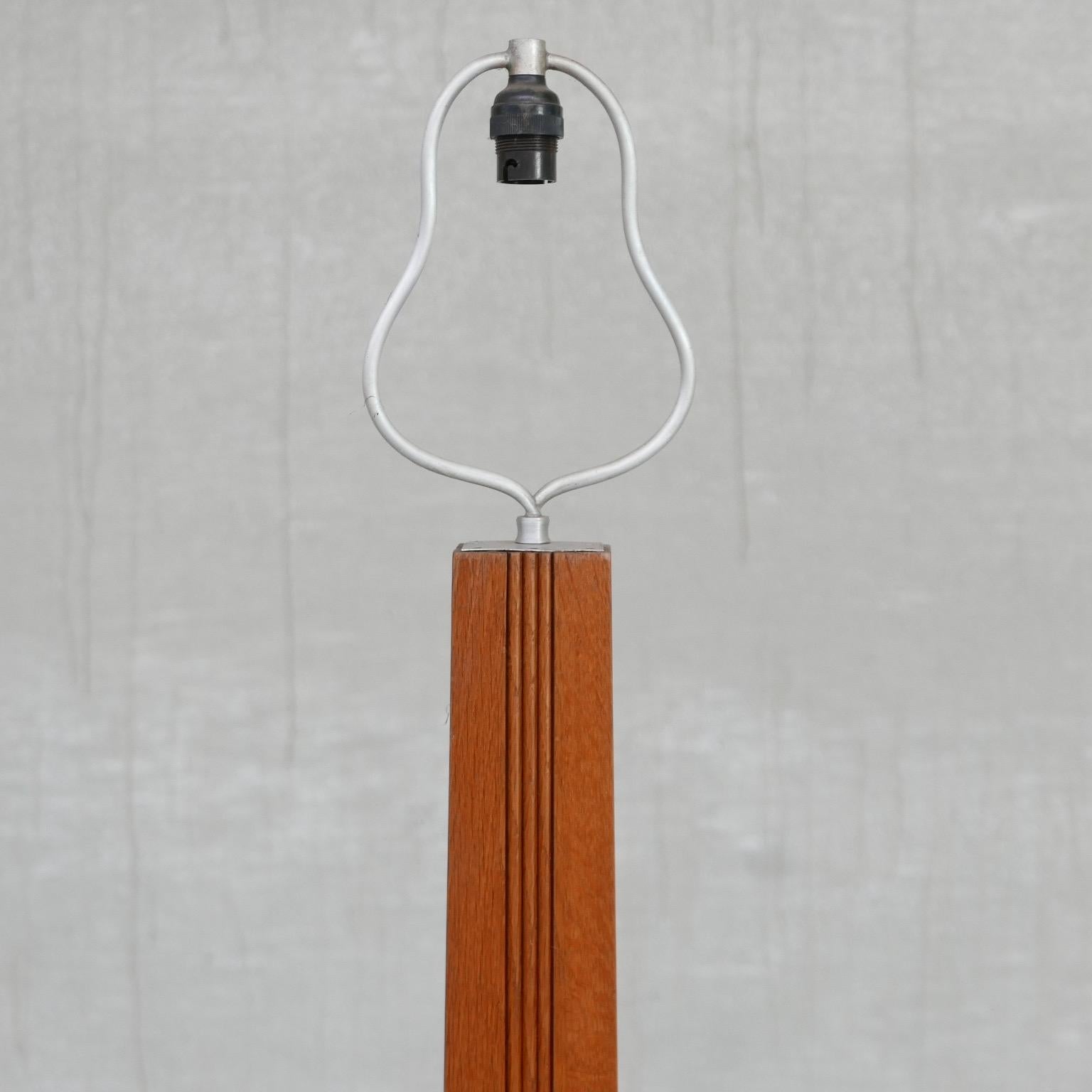 Art Deco French Oak Floor Lamp For Sale 1