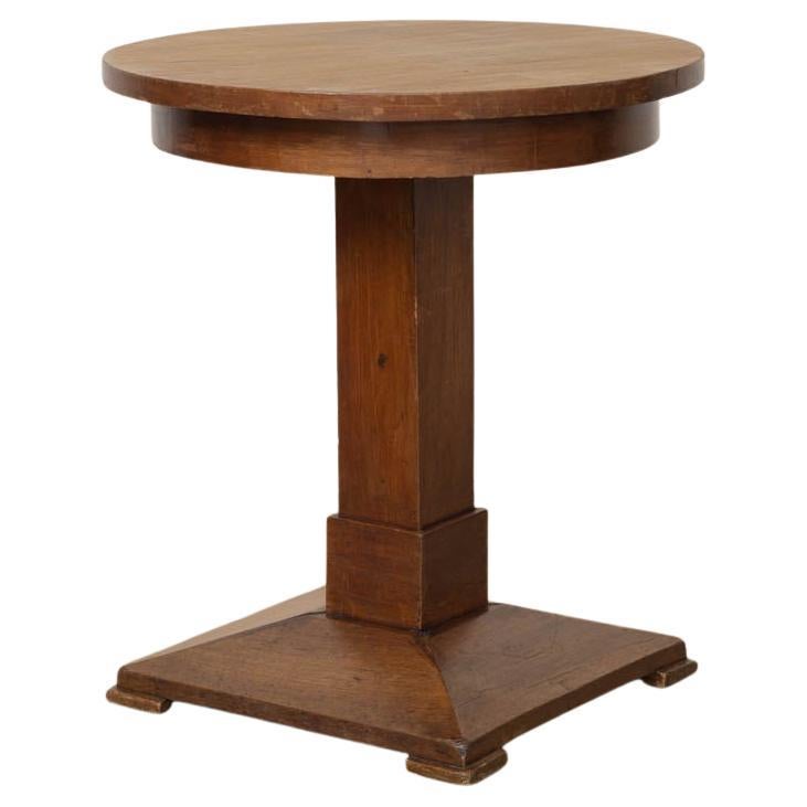 Table d'appoint en chêne français Art Déco