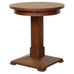 Mesa auxiliar Art Decó de roble francés