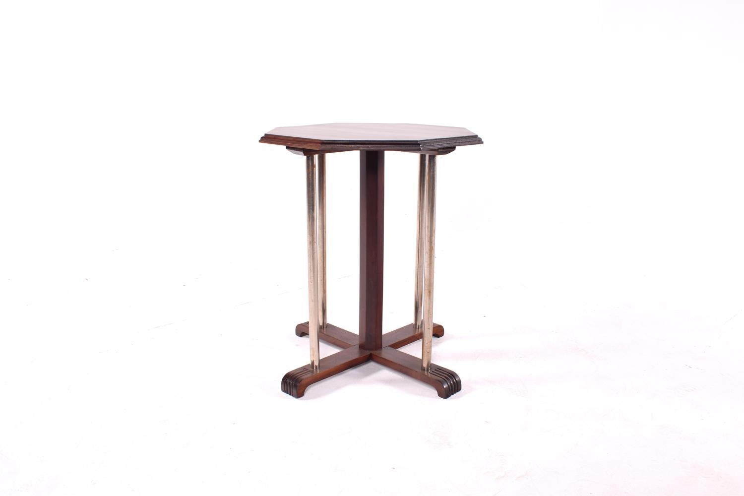 Art Deco French Octagonal Side Table, 1920 In Good Condition In Lisboa, Lisboa