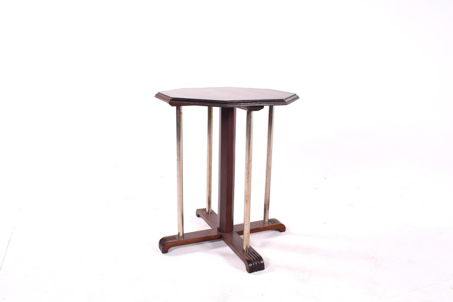 Early 20th Century Art Deco French Octagonal Side Table, 1920