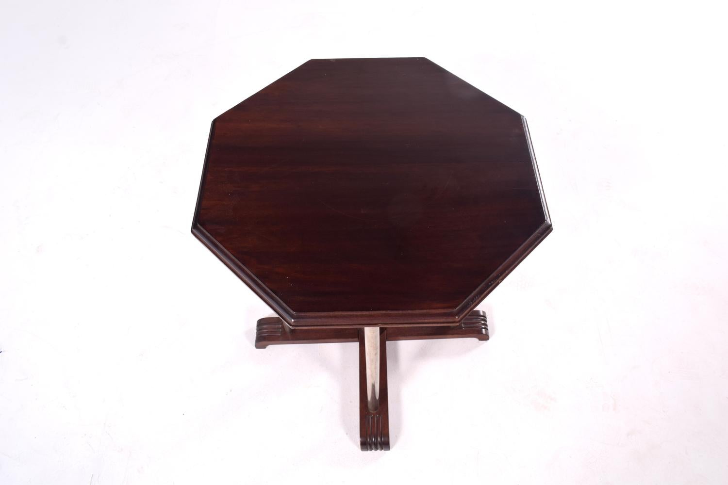 Art Deco French Octagonal Side Table, 1920 2