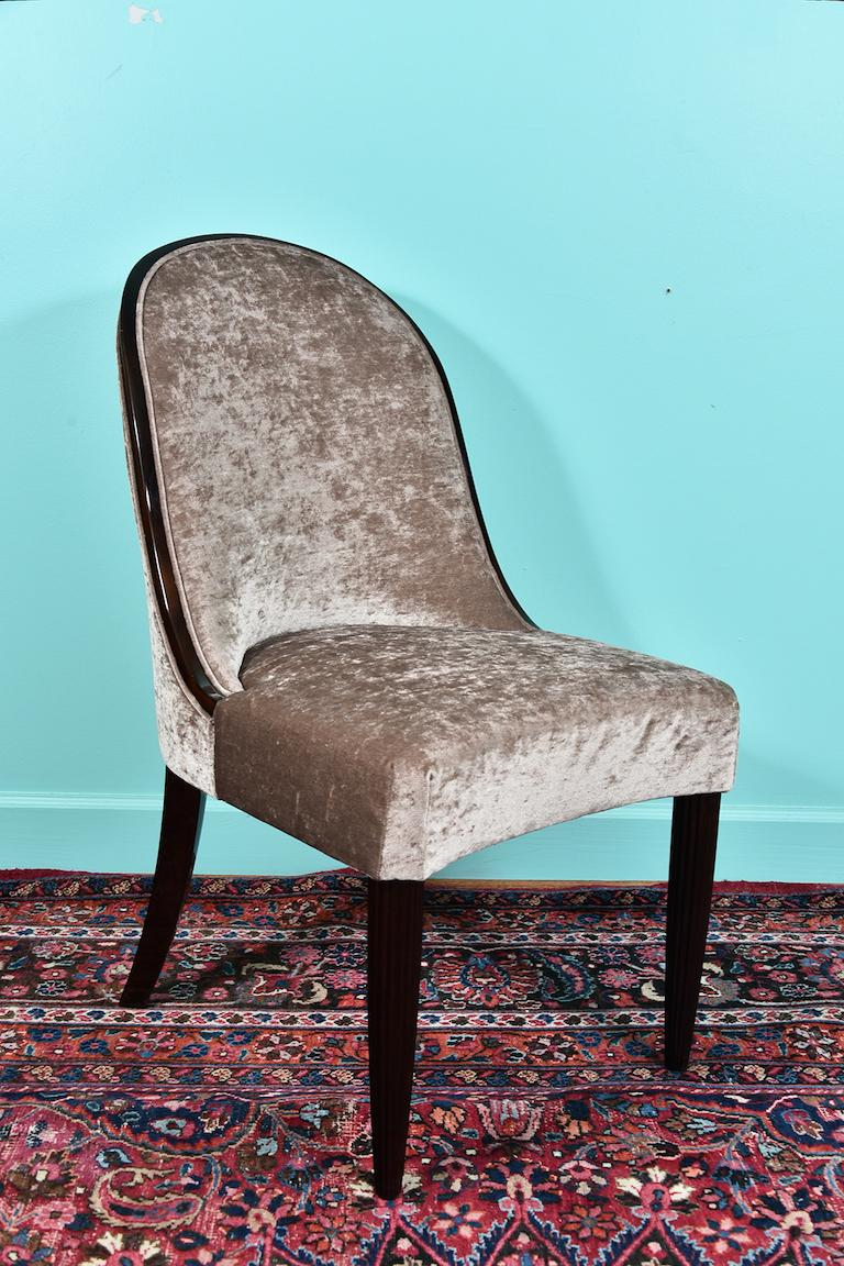 Art Deco French Office Chair in Macassar For Sale at 1stdibs