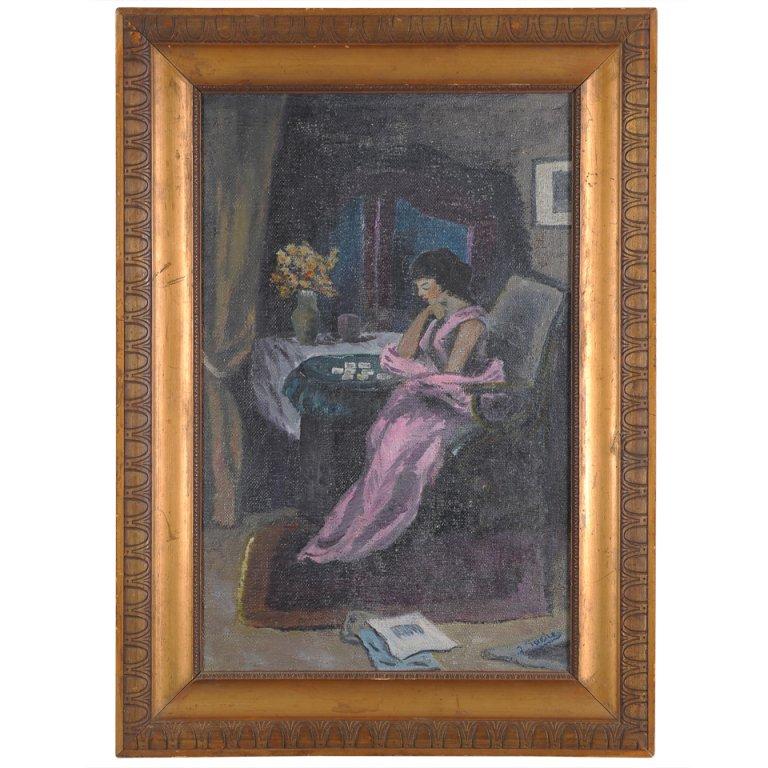 Art Deco French   Oil Painting For Sale