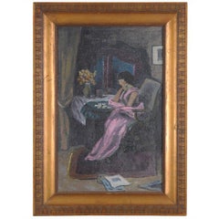 Art Deco French   Oil Painting