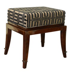 Art Deco French Ottoman in Walnut