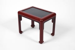 Art Deco French Oxblood & Black Atelier Martine Side Table