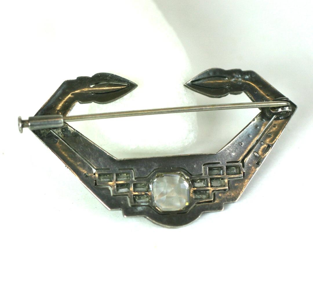 Art Deco French Paste Brooch For Sale 1