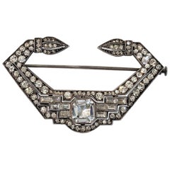 Art Deco French Paste Brooch