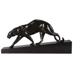 Art Deco Französisch patinierte Bronze "Le Grande Panthère Marchant" von Maurice Prost