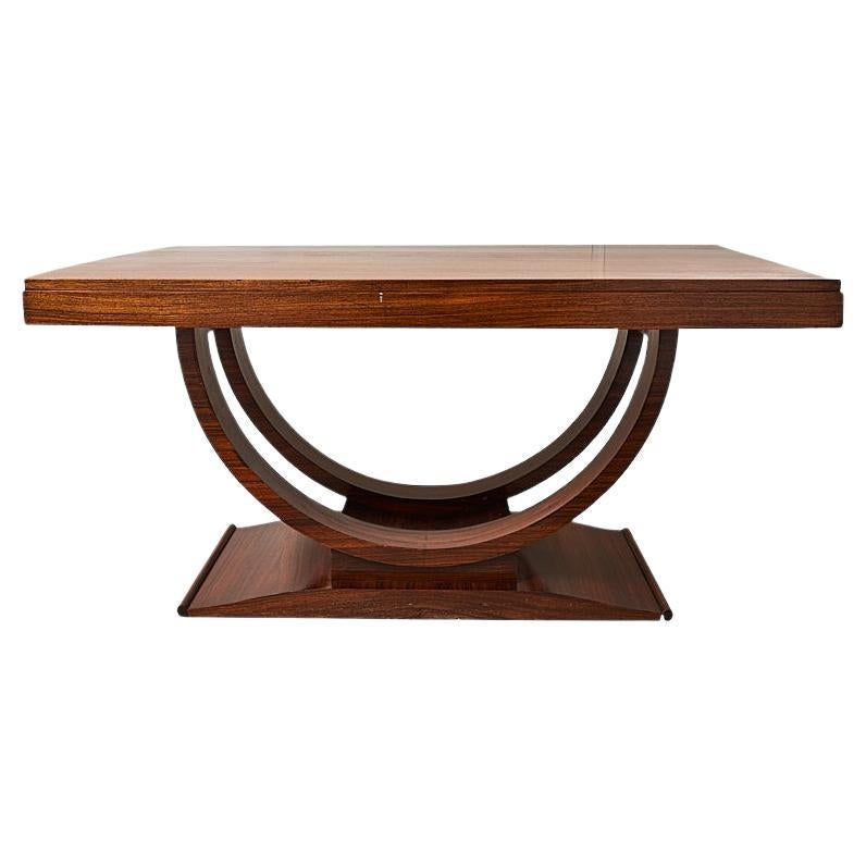 Art Deco French Rosewood Table For Sale