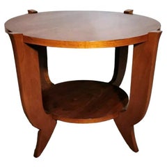 Vintage Art Deco French Round Tea/Coffee Table Low Structure