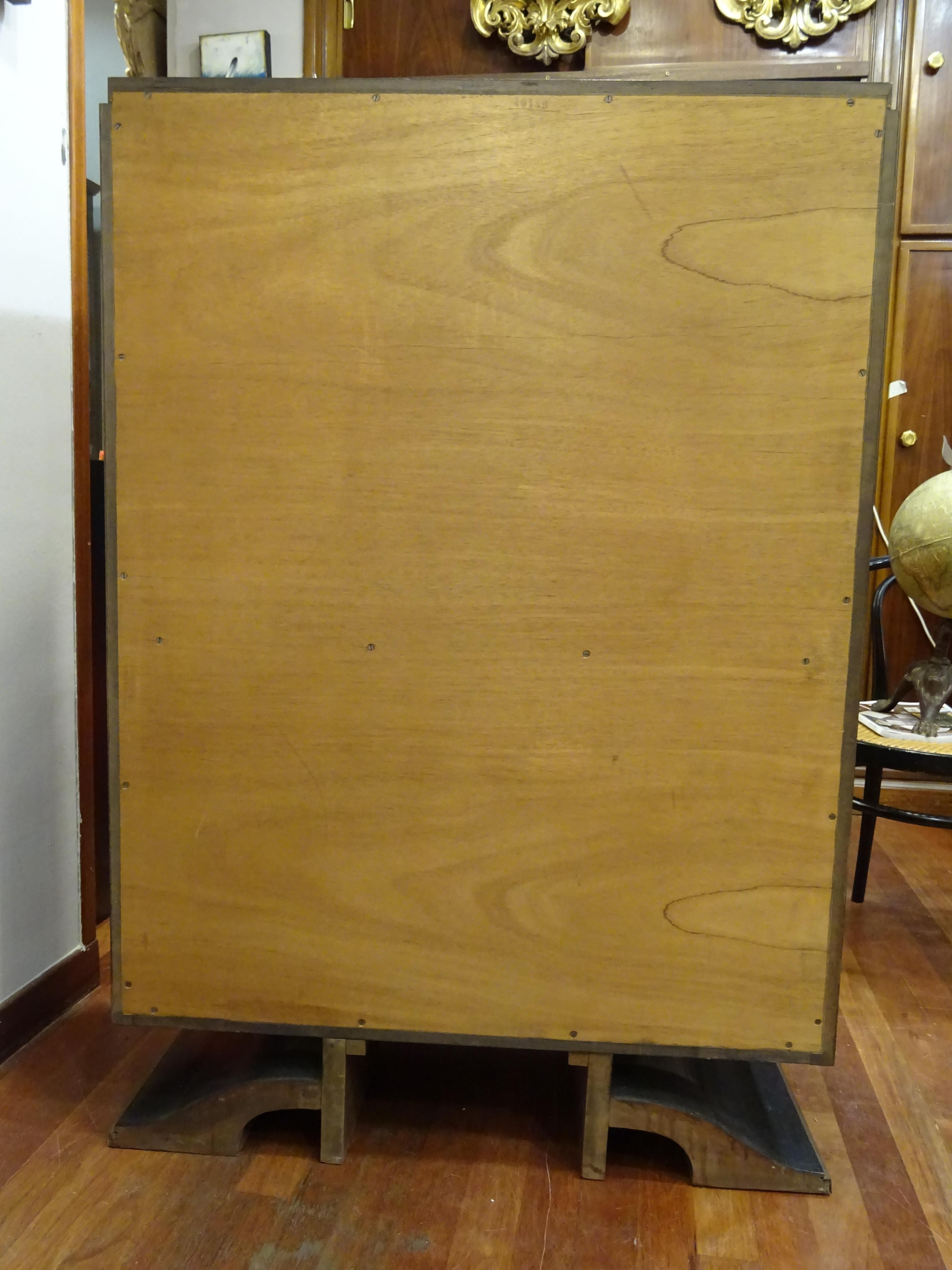 Art Deco French  E.J Ruhlmann Bookcase, Hardwood, Brass and Lemongrass 9