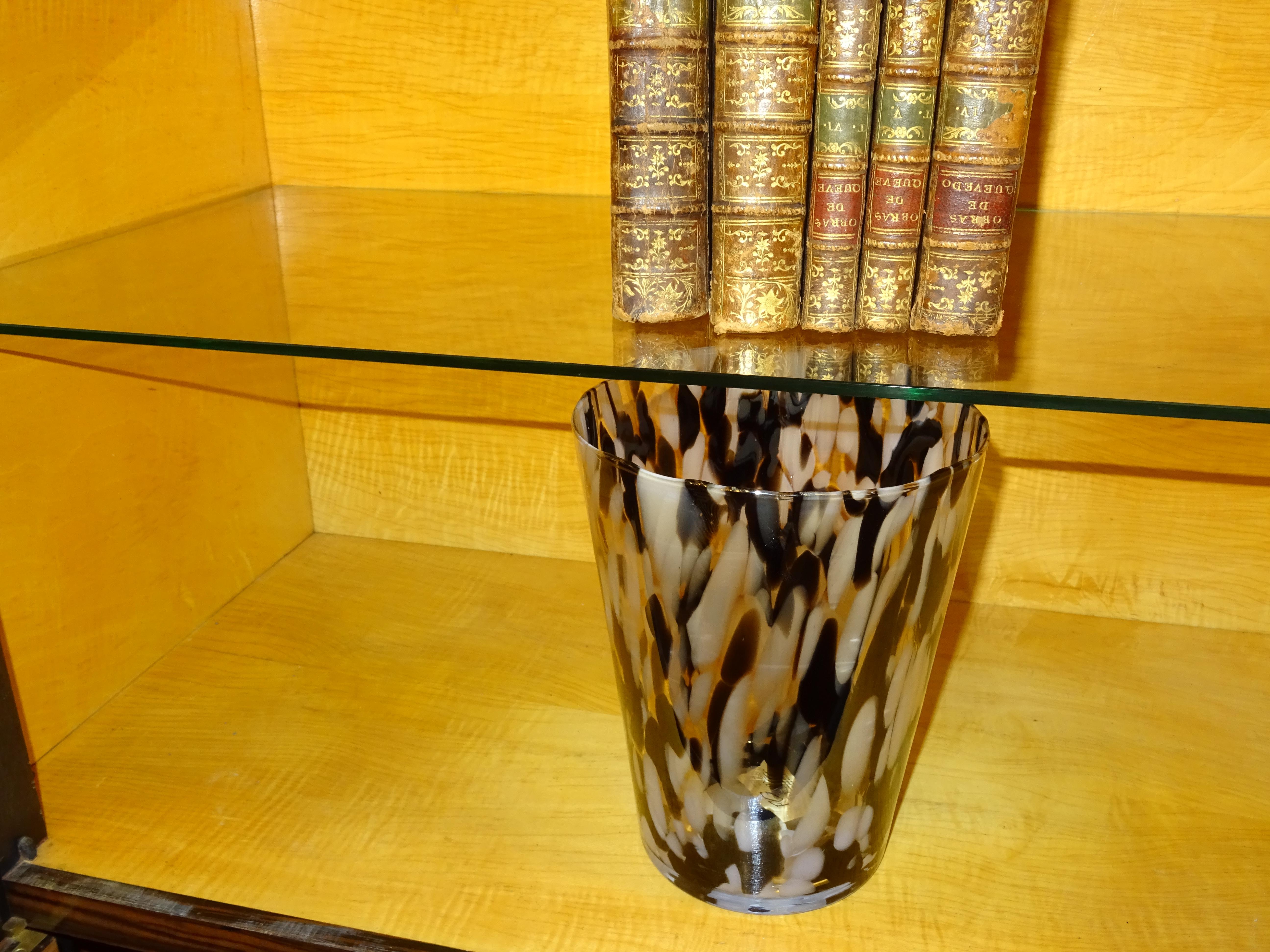 Art Deco French  E.J Ruhlmann Bookcase, Hardwood, Brass and Lemongrass 2