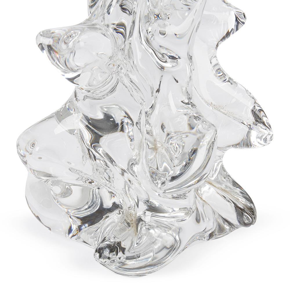 Französischer Schneider-Kristallglas-Lampenständer im Art déco-Stil (Geblasenes Glas) im Angebot