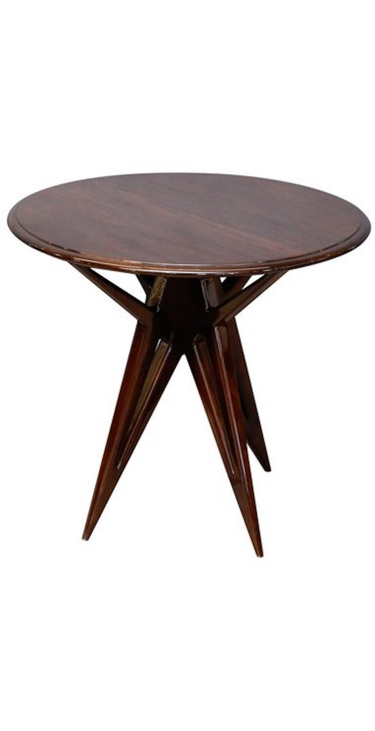 Art Deco French Side Table in Walnut 2