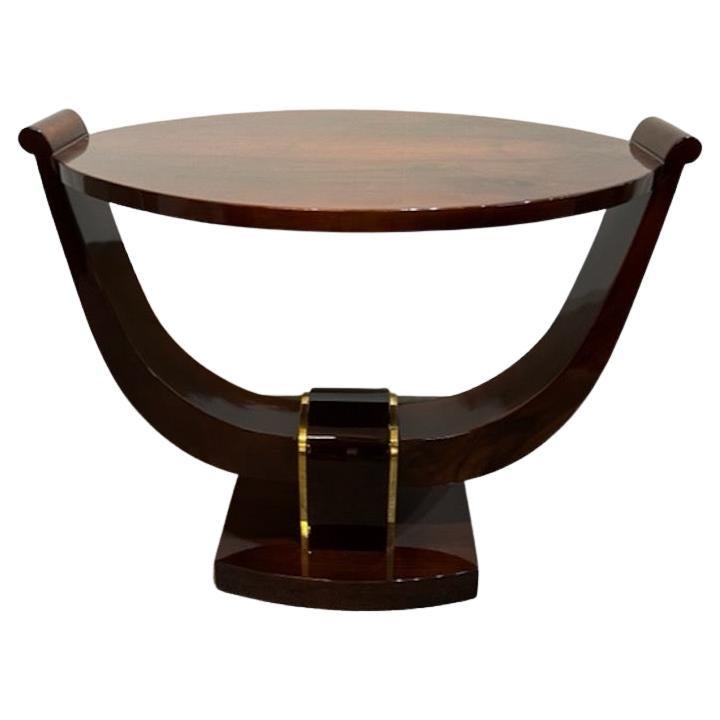 Art Deco French Side Table in Walnut