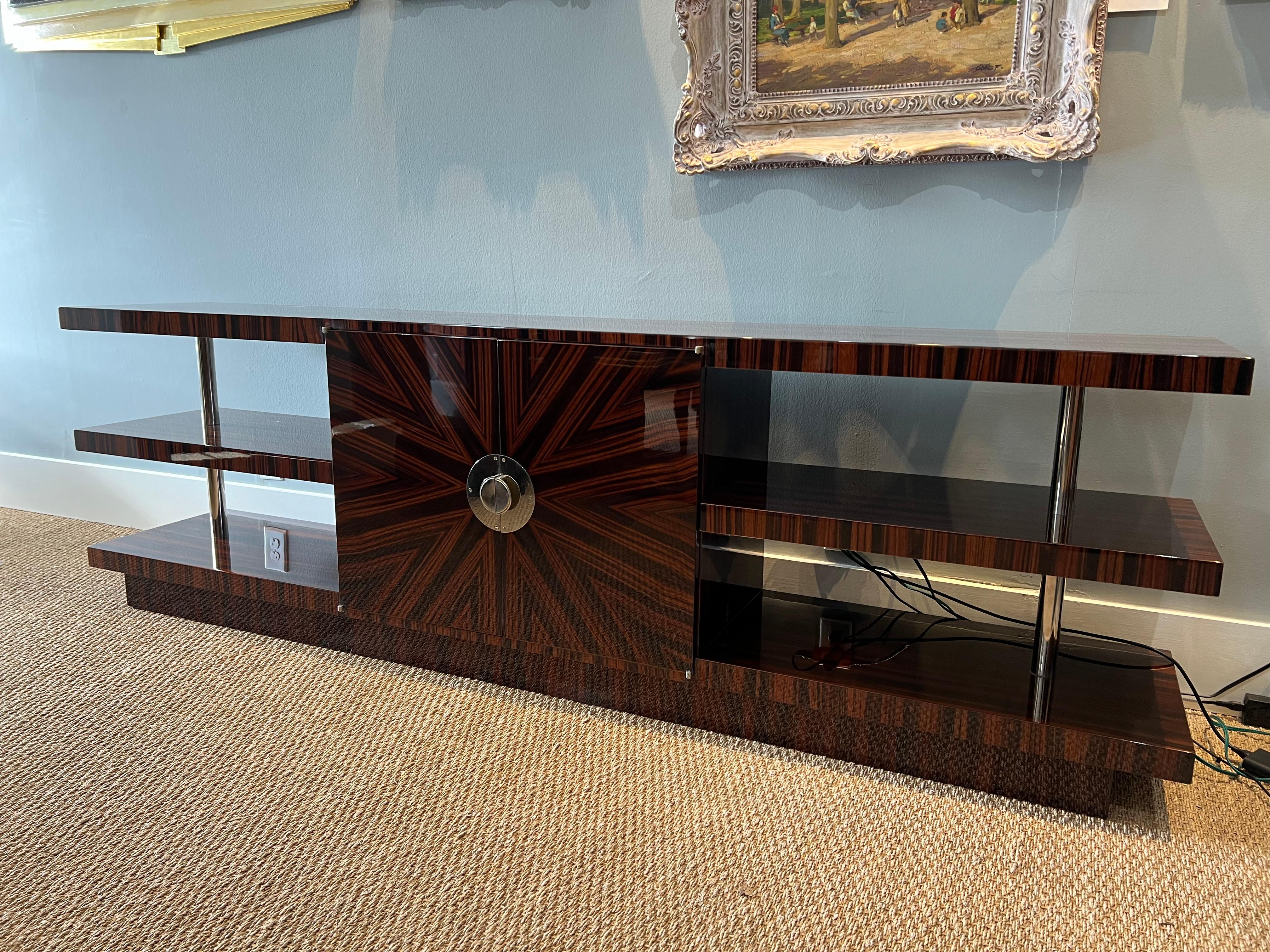 Mid-20th Century Art Deco French Sideboards in Macassar Wood For Sale