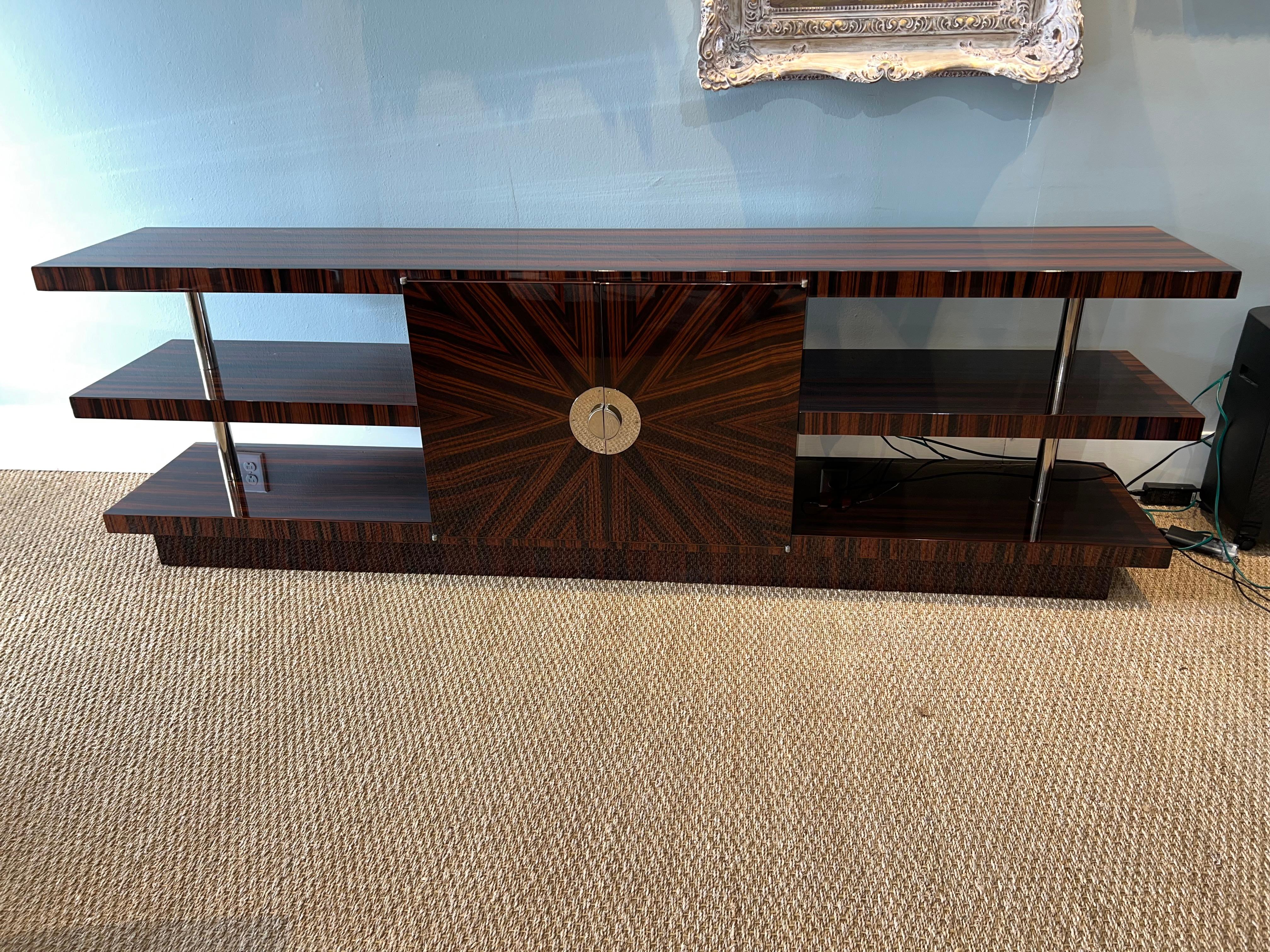 Art Deco French Sideboards in Macassar Wood In Excellent Condition For Sale In Houston, TX